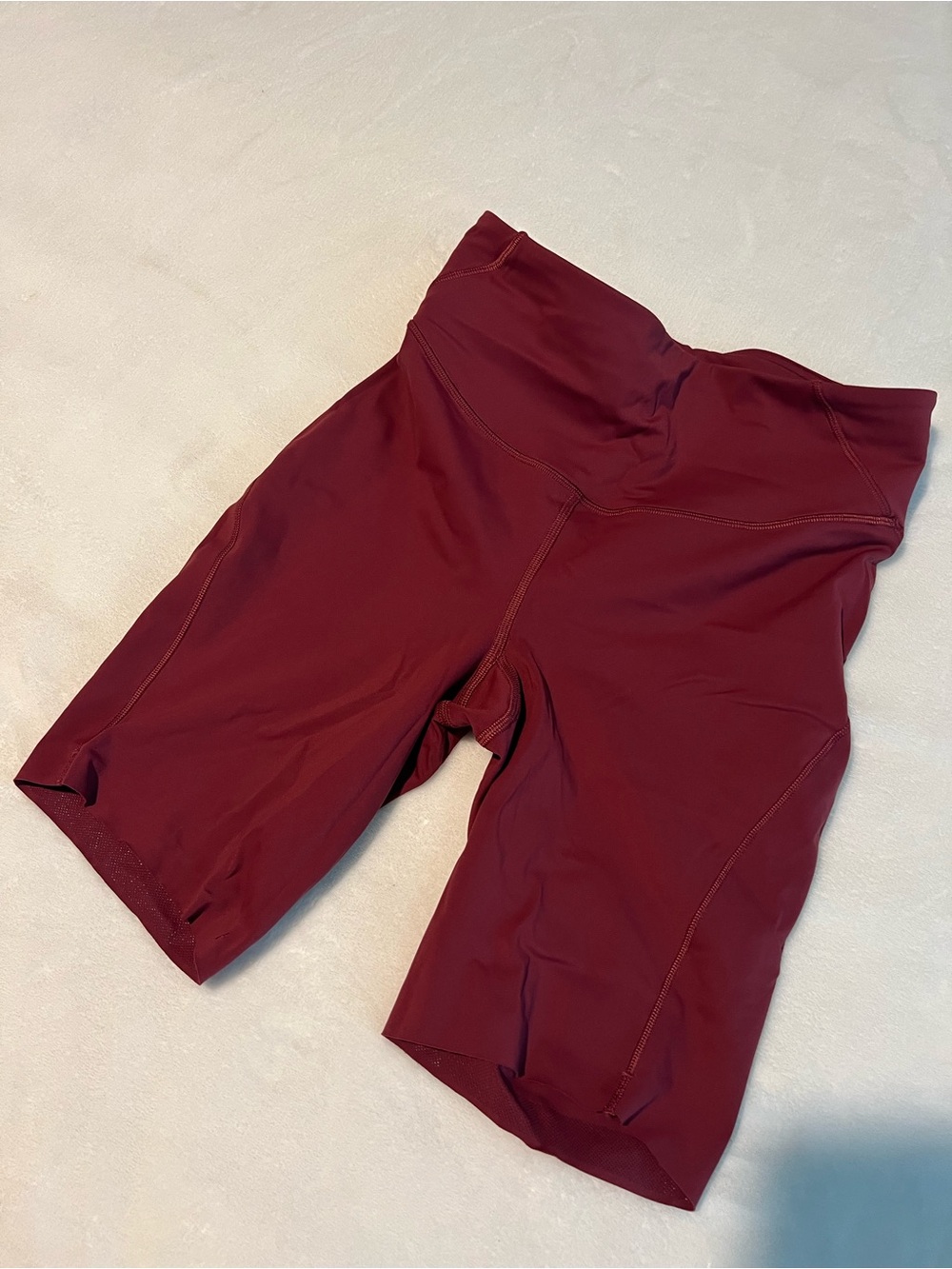 Maroon biker shorts